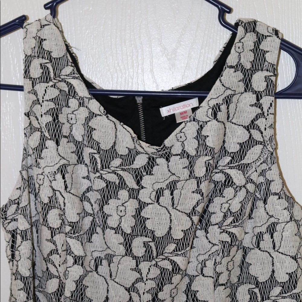 Black and white flower dress